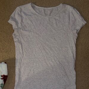 American Eagle Outfitters Light Gray Short Sleeve Tee